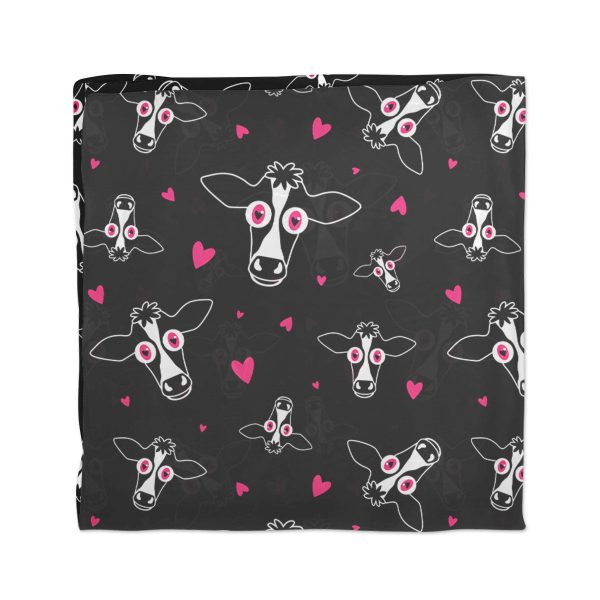 Live with Cowpassion  Vegan Cow and Hearts Scarf Fashion