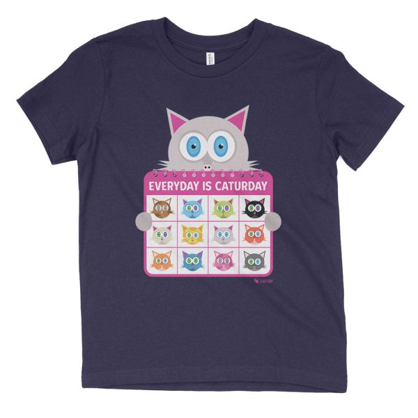 Everyday is Caturday  Kids Youth Cat T-Shirt Online now