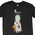 Trick or Treat  MOO BOO Cow in Ghost Costume Halloween Youth T-Shirt Fashion