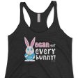 Vegan for Everybunny!  Tri-blend Racerback Bunny Rabbit Tank Discount