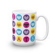 I 💜 Love 💜 Cats  Large Coffee Mug Online Sale