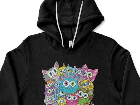 Purrrballs!  Unisex Lightweight Fleece Cat Hoodie Sweatshirt Sale