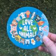 Love All Animals  Round Stone Coaster on Sale