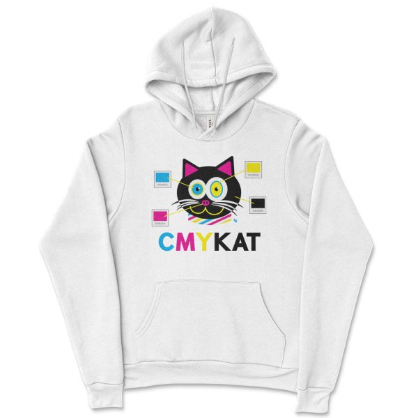 CMYKat  Unisex Lightweight Fleece Cat Hoodie Sweatshirt For Cheap