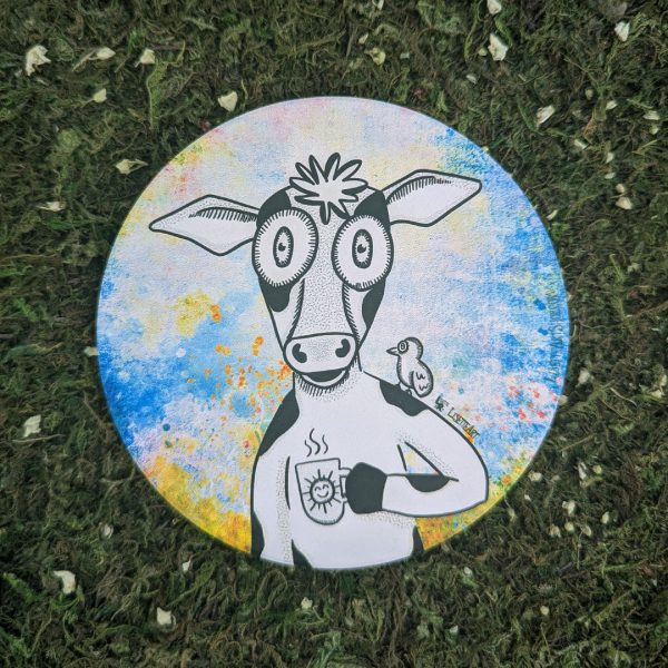 COWfee  Coffee & Cows Round Stone Coaster Online Hot Sale