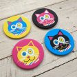 CMYKat  4 Color Cats Round Coaster Set For Sale