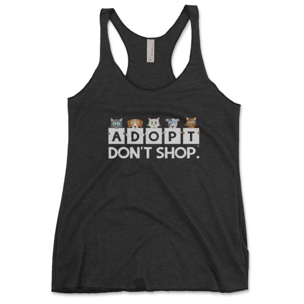 Adopt, Don t Shop.  Tri-blend Racerback Cats & Dogs Tank Supply