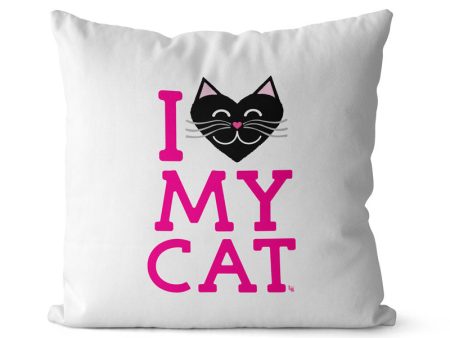 I Love My Cat  Premium Throw Pillow Cover Fashion