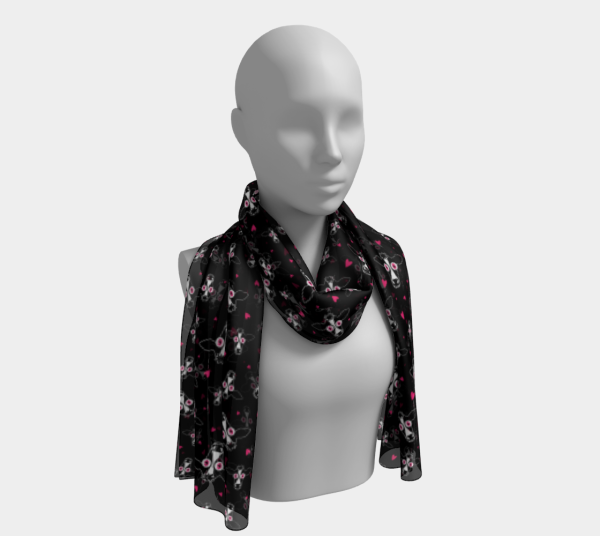 Live with Cowpassion  Vegan Cow and Hearts Scarf Fashion