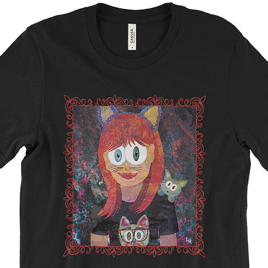 Cat Girl  Unisex Cat T-Shirt Online Hot Sale