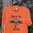 TRICK OR TREATS  Halloween Bat Cat Orange Unisex T-Shirt Sale