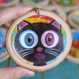 Some Meow Over the Rainbow  Cat Ornament - Glitter Wood Holiday Ornaments Supply