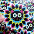 CMYKitty  Purrrfect Flower Cat Die Cut Vinyl Sticker For Cheap