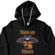 TRICK OR TREATS  Bat Cat Halloween Unisex Lightweight Fleece Hoodie Sweatshirt For Sale