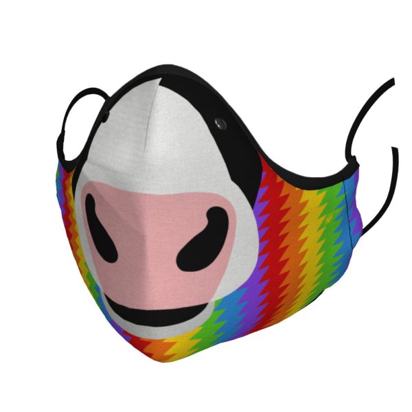 Electric Rainbow - Cow Nose Premium Face Mask Online Sale