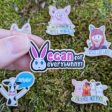 Vegan for Everybunny  Printed Wood Bunny Rabbit Pin Online now