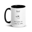 boo! I need my coffee!  Ghostie Large Coffee Mug with Color Accents Cheap