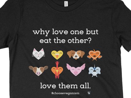 Why Love One but Eat the Other?  Vegan Kids Youth T-Shirt For Sale