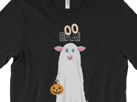 Trick or Treat  BAA BOO Sheep in Ghost Costume Halloween Unisex T-Shirt For Sale