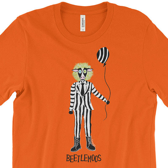 Beetlemoos  Halloween Cow Orange Unisex T-Shirt Sale