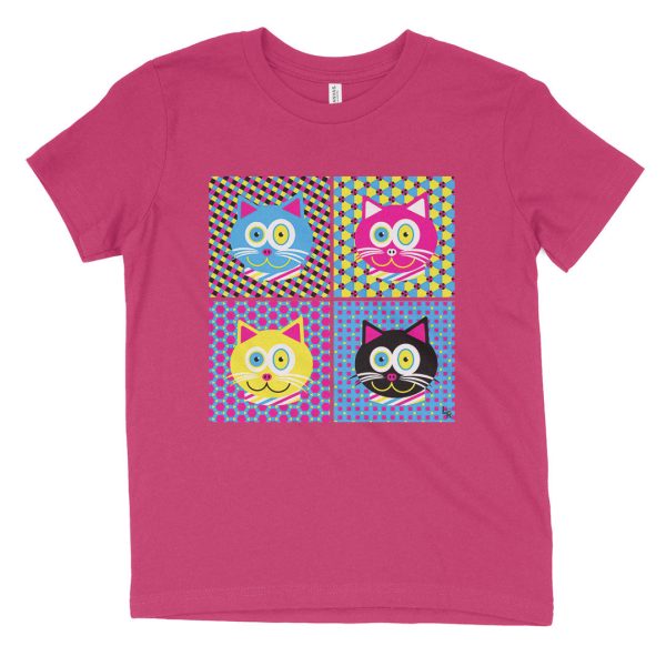 CMYKat - 2x2  Kids Youth Cat T-Shirt Online now