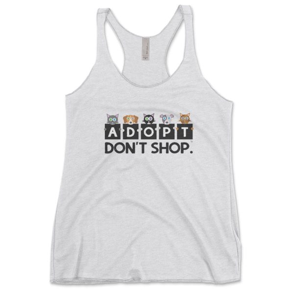 Adopt, Don t Shop.  Tri-blend Racerback Cats & Dogs Tank Supply