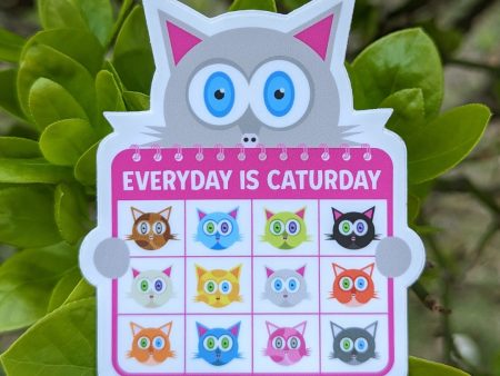 Everyday is Caturday  Cat Vinyl Sticker For Cheap