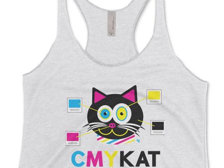 CMYKat  Tri-blend Racerback Cat Tank Sale