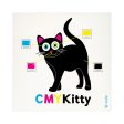 CMYKitty  Funky Cat Art Print Sale