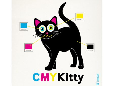 CMYKitty  Funky Cat Art Print Sale