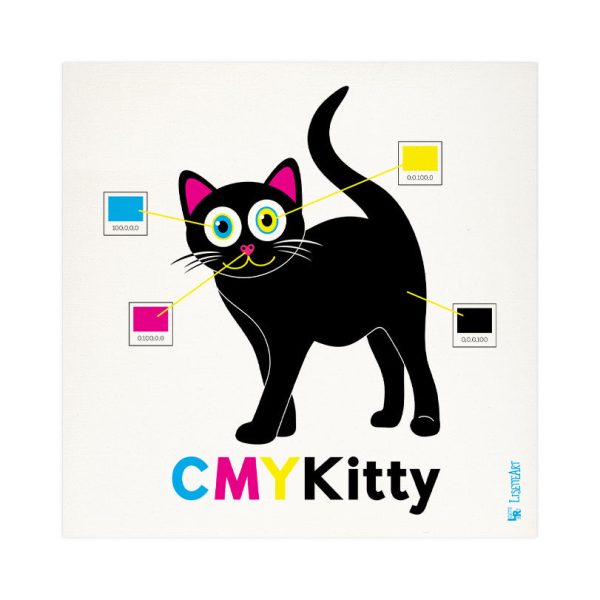 CMYKitty  Funky Cat Art Print Sale