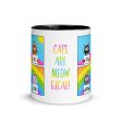 Cats are Meowgical  Coffee Mug with Color Accents For Discount