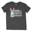 Vegan for Everybunny!  Kids Youth Bunny Rabbit T-Shirt For Cheap