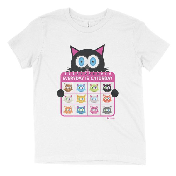 Everyday is Caturday  Kids Youth Cat T-Shirt Online now