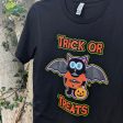 TRICK OR TREATS  Halloween Bat Cat Unisex T-Shirt Cheap