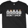 Adopt, Don t Shop.  Kids Youth Cats and Dogs T-Shirt Online Sale