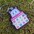 Everyday is Caturday  Printed Recycled Acrylic Cat Keychain Cheap