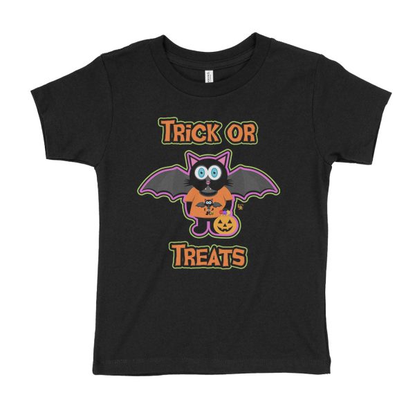 TRICK OR TREATS  Bat Cat Halloween Kids T-Shirt Online Sale