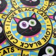 I Love Black Cats  Circle Badge Vinyl Sticker Discount