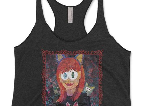 Cat Girl  Tri-blend Racerback Tank For Sale