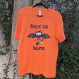 TRICK OR TREATS  Halloween Bat Cat Orange Unisex T-Shirt Sale