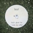 boo! I need my coffee!  Ghostie Round Stone Coaster Online