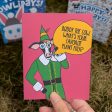 Buddy the Cow, what s your favorite plant milk?  Holiday Card, Funny Vegan Christmas Card For Cheap