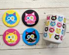 CMYKat  4 Color Cats Round Coaster Set For Sale