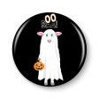 Trick or Treat  Ghost Cow and Sheep Halloween Pinback Button For Cheap