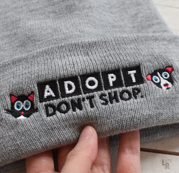 Adopt, Don t Shop.  Cuffed Beanie Cat and Dog Hat Online now