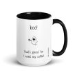 boo! I need my coffee!  Ghostie Large Coffee Mug with Color Accents Cheap