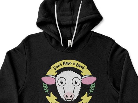 Don t Have a Lamb, Have Seitan!  Unisex Lightweight Fleece Vegan Hoodie Sweatshirt Cheap