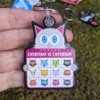 Everyday is Caturday  Printed Recycled Acrylic Cat Keychain Cheap