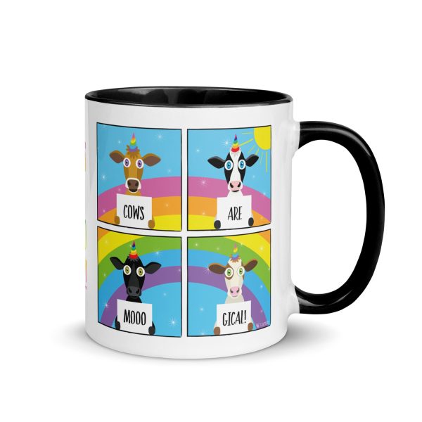 Cows are Mooogical  Coffee Mug with Color Accents Hot on Sale